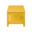 Convenience Concepts Oxford Coffee Table with Shelf in Yellow Wood Finish