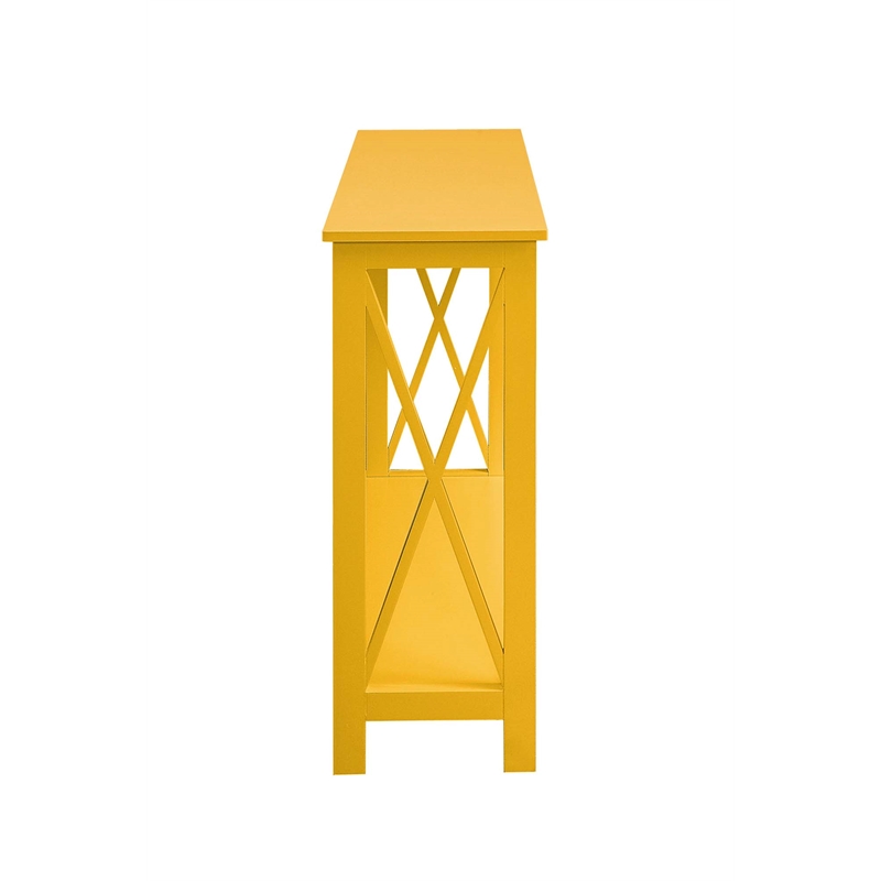 Convenience Concepts Oxford Console Table in Yellow Wood Finish