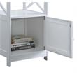 Convenience Concepts Oxford End Table with Cabinet in White Wood Finish