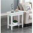 Convenience Concepts Dennis End Table in White Wood Finish