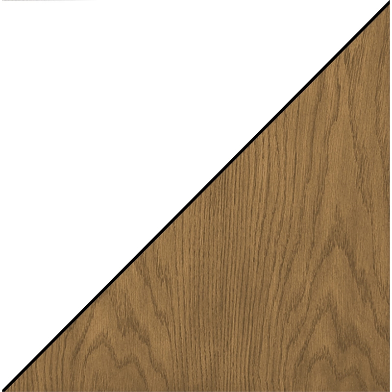 Convenience Concepts Omega End Table in White and Driftwood Brown Wood Finish