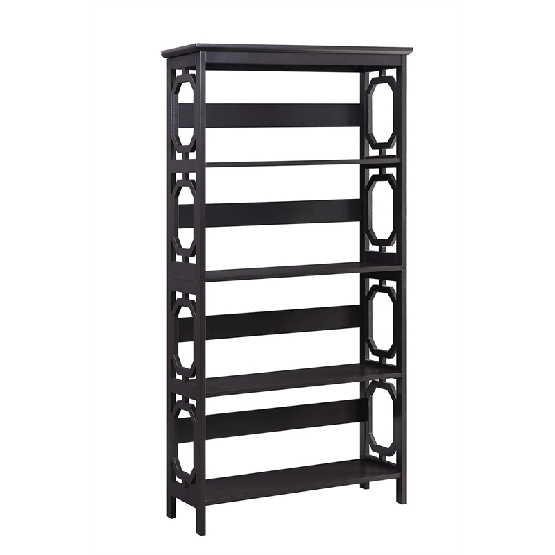 Convenience Concepts Omega Five-Tier Bookcase in Espresso Wood Finish
