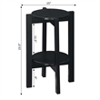 Convenience Concepts Newport Medium Plant Stand in Black Wood Finish