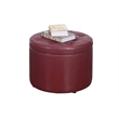 Convenience Concepts Designs4Comfort Round Shoe Ottoman in Red Fabric