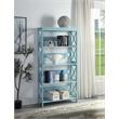 Convenience Concepts Oxford Five-Tier Bookcase in Seafoam Blue Wood Finish