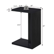 Convenience Concepts Northfield Admiral C End Table in Black Wood Finish