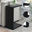 Convenience Concepts Northfield Admiral C End Table in Black Wood Finish