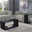 Convenience Concepts Northfield Admiral C End Table in Black Wood Finish