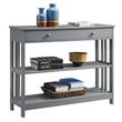 Convenience Concepts Mission One-Drawer Console Table in Gray Wood Finish