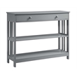 Convenience Concepts Mission One-Drawer Console Table in Gray Wood Finish