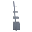 American Heritage Ladder Bookcase with File Drawer in Gray Wood Finish