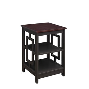Convenience Concepts Town Square End Table in Espresso Wood Finish