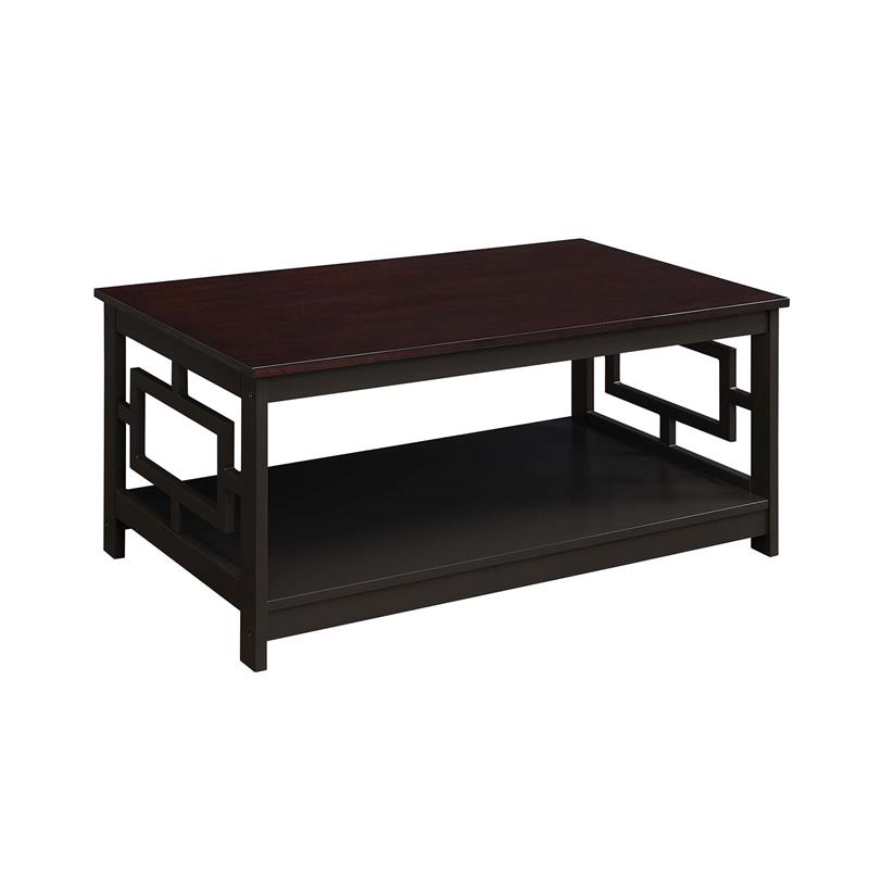 Convenience Concepts Town Square Coffee Table in Espresso Wood Finish