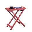 Convenience Concepts Designs2Go Tray Table in Pink Wood Finish