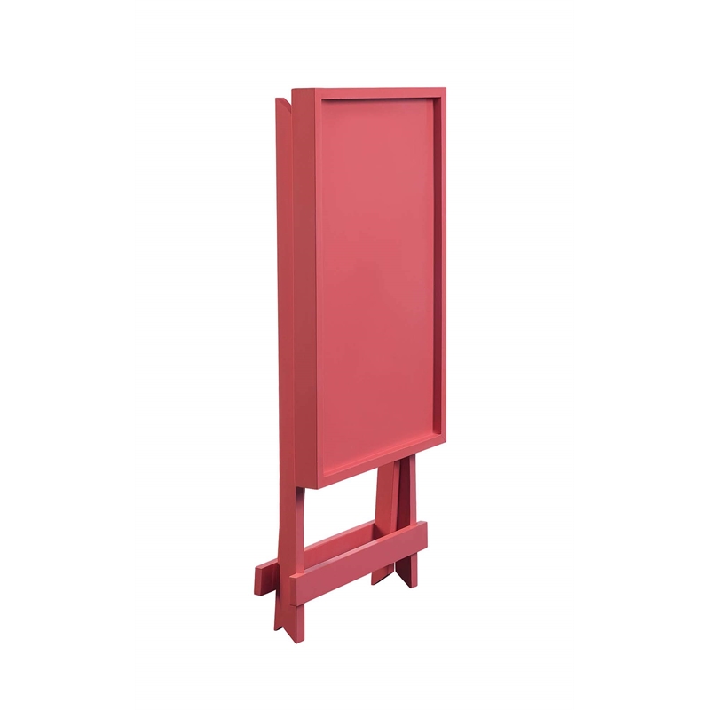 Convenience Concepts Designs2Go Tray Table in Pink Wood Finish