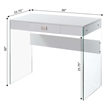 Convenience Concepts SoHo Clear Glass 36