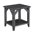 Convenience Concepts Winston End Table with Shelf in Weathered Gray Wood Finish