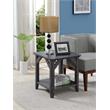 Convenience Concepts Winston End Table with Shelf in Weathered Gray Wood Finish