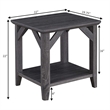 Convenience Concepts Winston End Table with Shelf in Weathered Gray Wood Finish