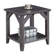 Convenience Concepts Winston End Table with Shelf in Weathered Gray Wood Finish