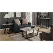 Convenience Concepts Graystone End Table in Gray Wood Finish and Black Metal