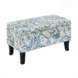 Convenience Concepts Designs4Comfort Winslow Storage Ottoman in Blue Fabric