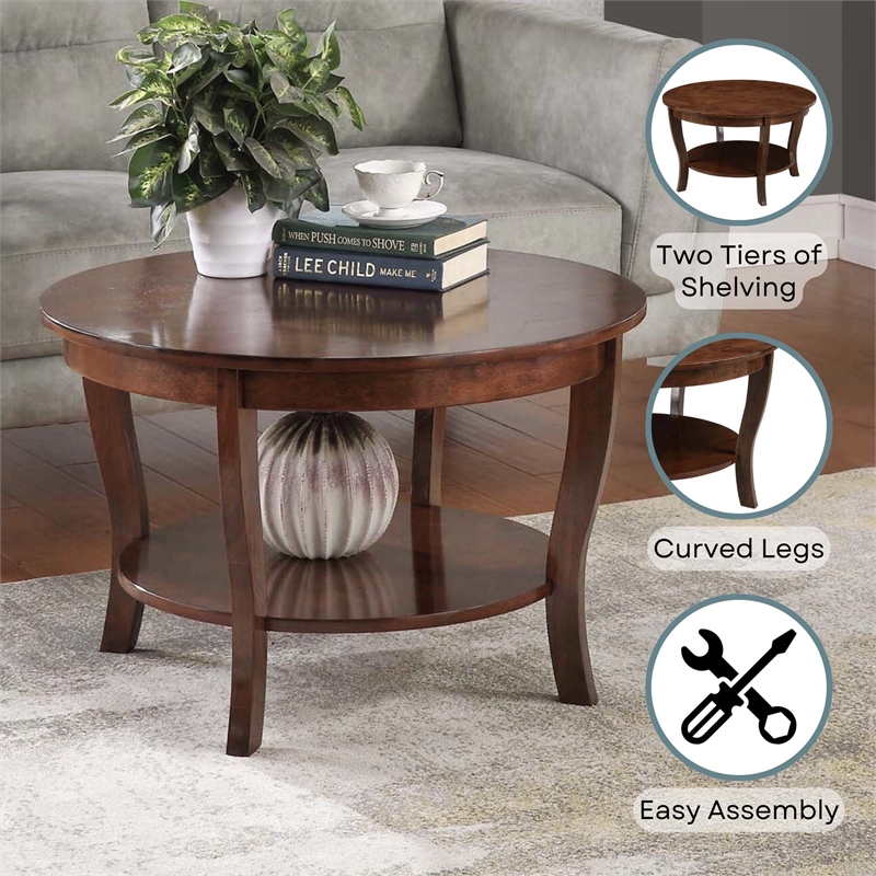 Convenience Concepts American Heritage Round Coffee Table 30