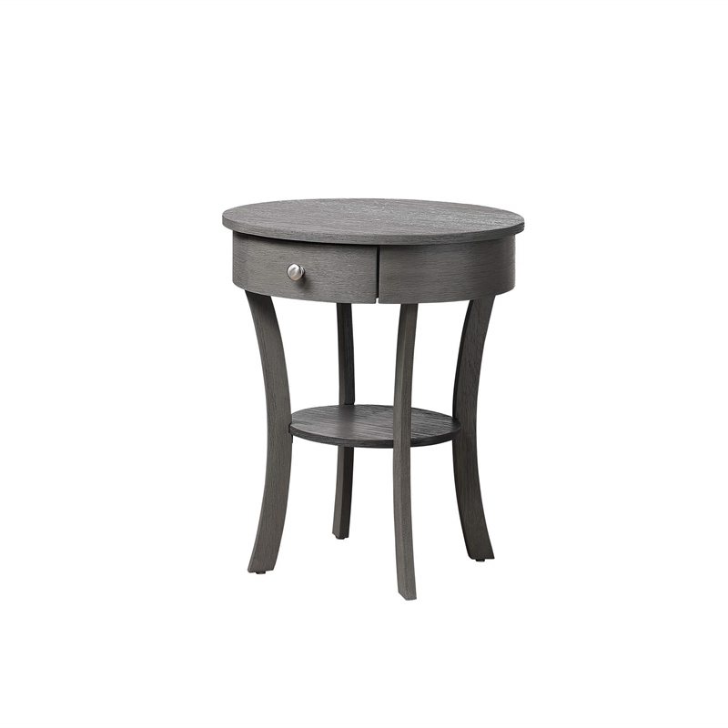 Convenience Concepts Classic Accents Schaffer End Table in Gray Wood Finish