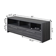 Newport Marbella 60-inch TV Stand with Cabinets and Shelves in Gray Wood Finish