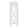 Convenience Concepts Diamond Console Table in White Wood Finish