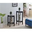 Convenience Concepts Planters & Potts Deluxe Square Plant Stand in Gray Wood