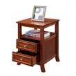 Convenience Concepts Melbourne Square End Table in Cinnamon Wood Finish