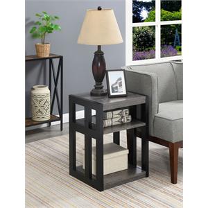 Convenience Concepts Monterey Three-Tier End Table in Gray Wood Finish