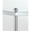 Royal Crest Two Tier Round Gold Metal End Table With Clear Glass
