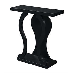 Convenience Concepts Newport Terry B Console Table in Black Wood Finish