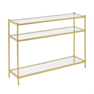 Convenience Concepts Contemporary Gold Metal Royal Crest Console Table