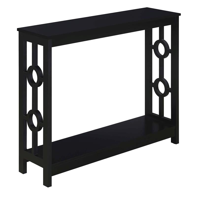 Convenience Concepts Contemporary Ring Console Table in Black Wood Finish