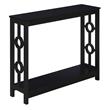 Convenience Concepts Contemporary Ring Console Table in Black Wood Finish