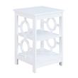 Convenience Concepts Contemporary Ring End Table in White Wood Finish