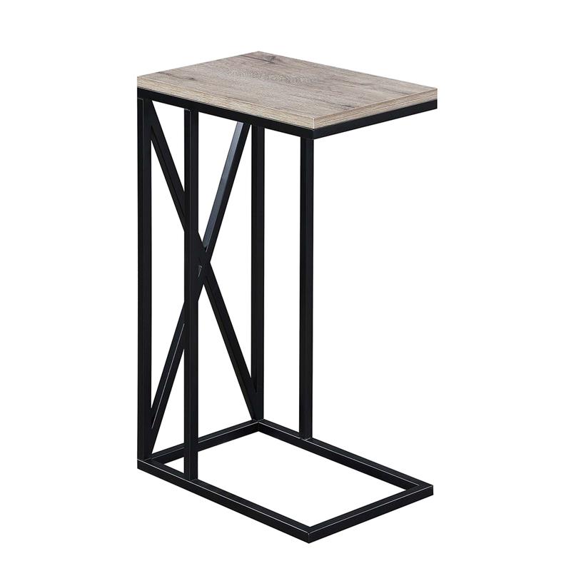 Convenience Concepts Sandstone Tucson C End Table in Brown Wood Finish