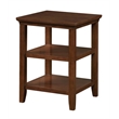 Convenience Concepts Tribeca Square 3 Tier End Table in Espresso Wood Finish