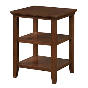 Convenience Concepts Tribeca Square 3 Tier End Table in Espresso Wood Finish