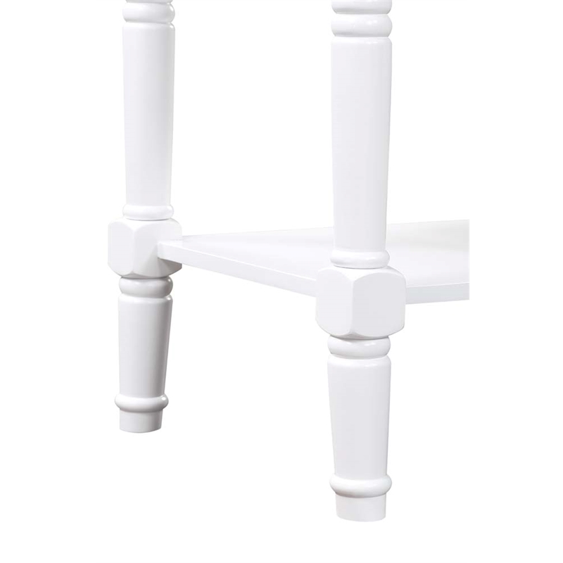 Country Oxford Two-Drawer Console Table in Driftwood Brown and White Wood Finish