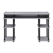 Designs2Go No-tools Student Desk in Gray Wood Finish and Black Steel Poles