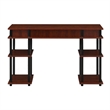 Designs2Go No-tools Student Desk in Cherry Wood Finish and Black Poles