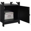 Convenience Concepts Oxford End Table with Cabinet Cherry and Black Wood Finish