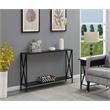 Tucson Console Table in Espresso Wood Finish and Black Steel Frame
