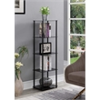 Convenience Concepts Designs2Go Classic Black Glass Five-Tier Tower