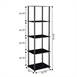 Convenience Concepts Designs2Go Classic Black Glass Five-Tier Tower