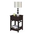 Convenience Concepts Omega One-Drawer End Table in Espresso Wood Finish